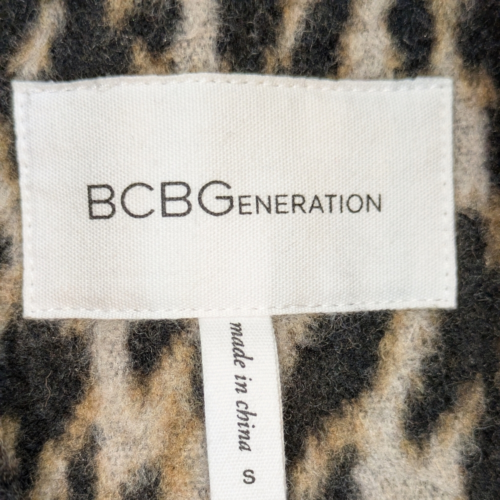 BCBGeneration Animal Print Wool Blend Jacket/Coat, Semi-Wrap, Winter,‎ Warm Sz S - Picture 15 of 15